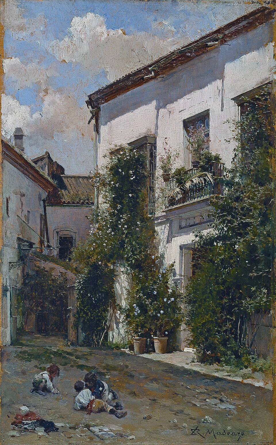 Raimundo Madrazo - Il cortile di San Miguel nella Cattedrale di Siviglia, Museo del Prado, Madrid